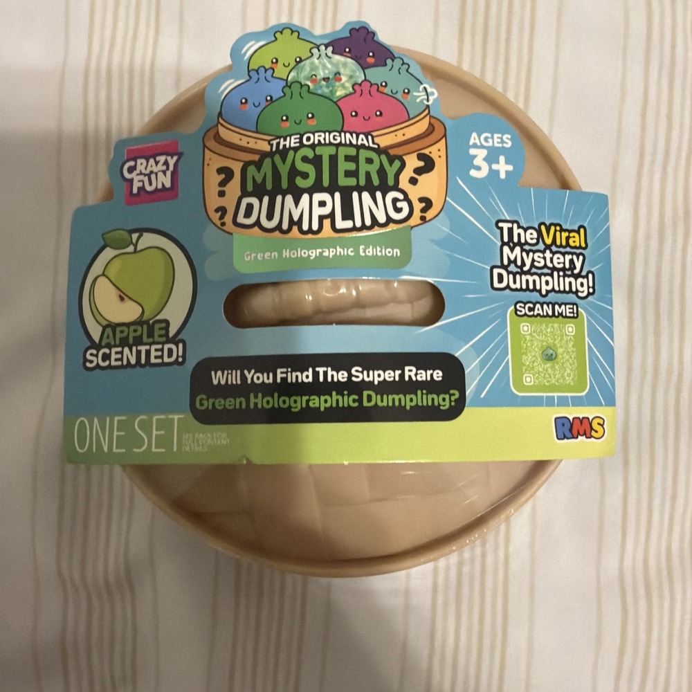 Squishy Mystery Dumpling Green Holographic Edition Apple Scented NEW - SEALED